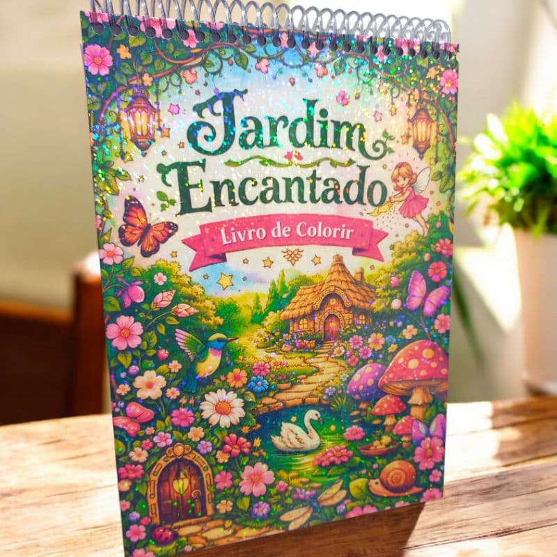 LIVRO PRA COLORIR JARDIM ENCANTADO 50 DESENHOS