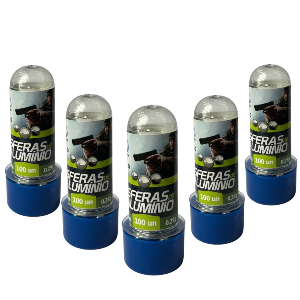 Esfera de Alumínio Leão 6mm 100 unidades 0,29g ESCOLHA SEU KIT