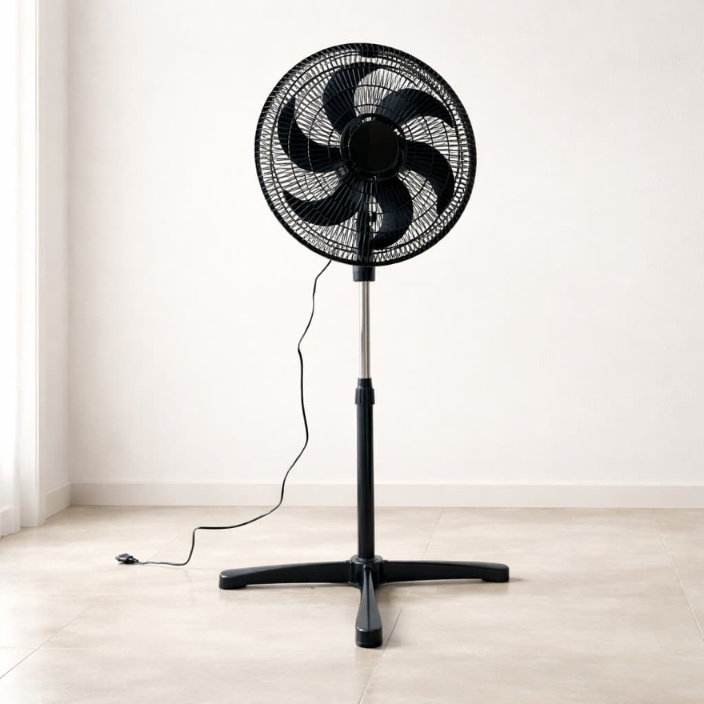 Ventilador De Coluna de Chão Pé Pedestal Turbo Vento Forte 126W, 6 Pás, Super Silencioso 220/110V
