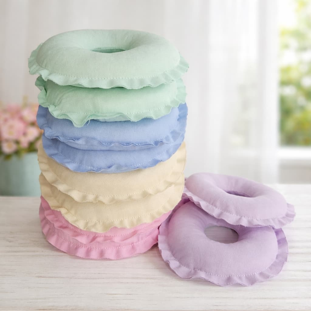 Kit 2  Rosquinha Amamentação Donut Tricoline Enchimento antialérgico