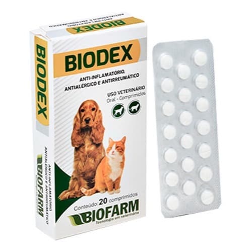 Biodex Remédio para Dermatite em Cães, Biofarm, 20 Comprimidos