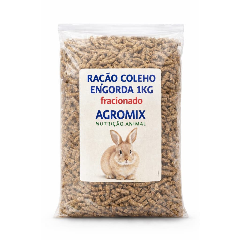 Ração Para Coelho Reduz Odor Fezes Peletizada Engorda 1Kg a Granel