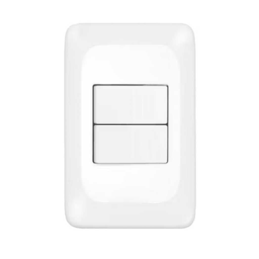 Interruptor Duplo Simples 4x2 10a 250v Branco Lorenzetti Zuli