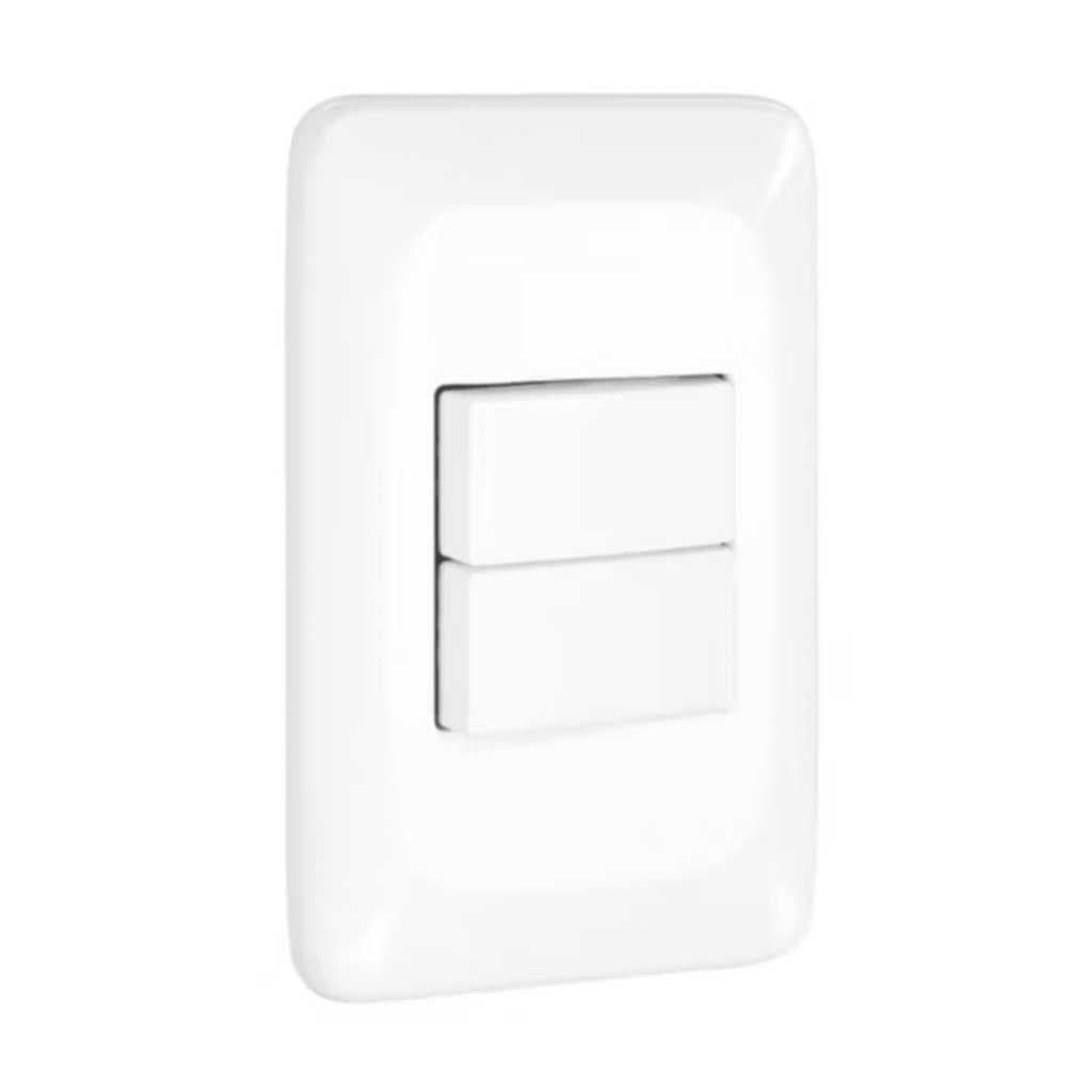 Interruptor Duplo Paralelo 4x2 10a 250v Branco Lorenzetti
