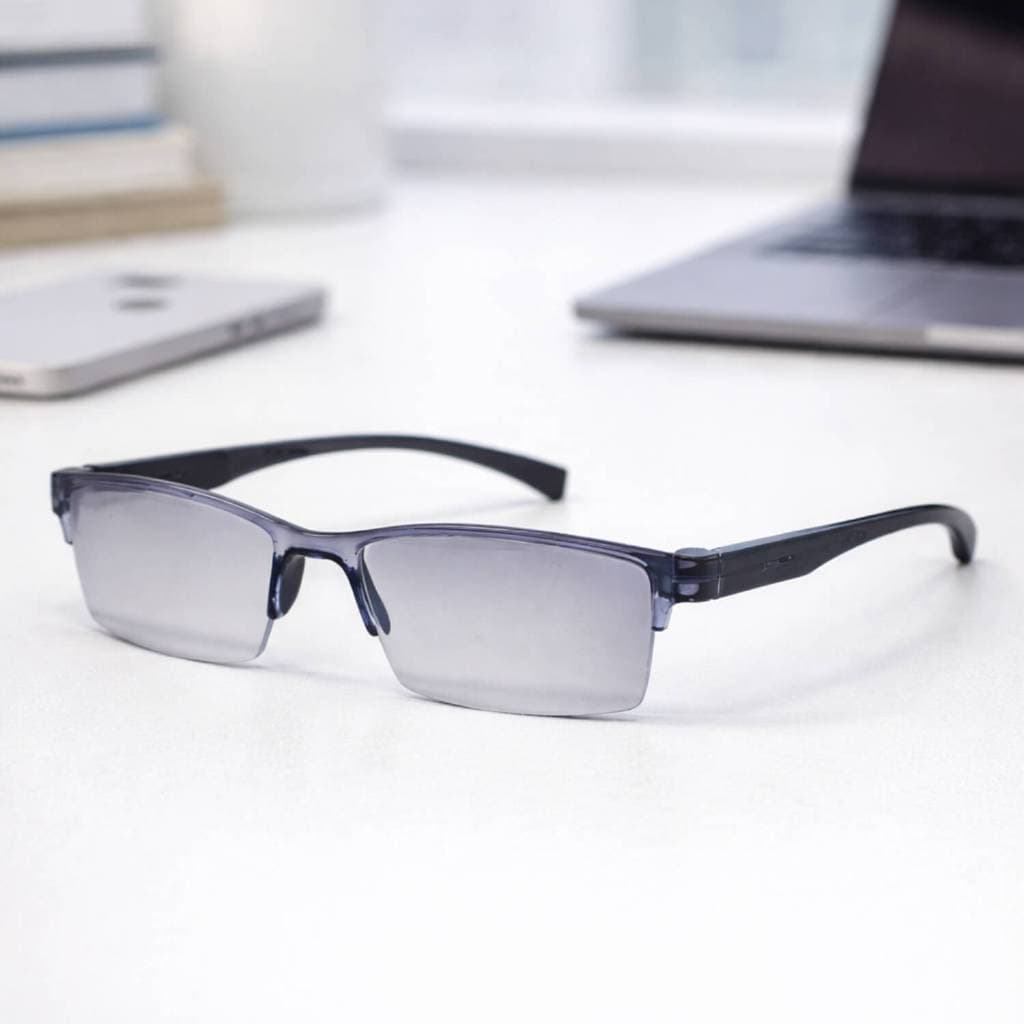 Óculos inteligente de grau automatico anti luz azul efeito ampliador de letras e descanso de vista