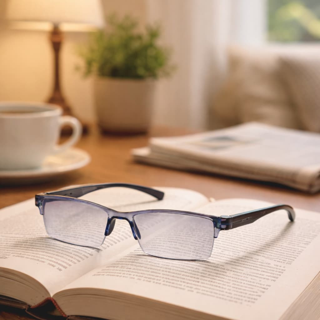 Óculos de grau automatico para leitura com efeito ampliador anti luz azul p/ telas celular tv e pc