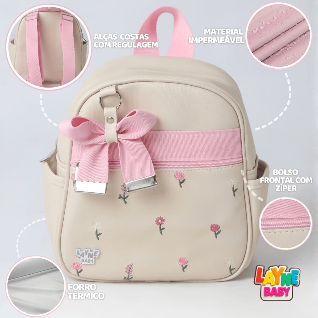 Bolsa Mochila Costa Maternidade Menino Menina Luxo  Mamãe e Bebê Impermeável Multifuncional Fraldas
