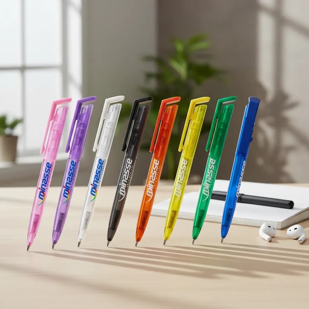 100 Canetas Mod. 1098 Brindes Personaliz. - Impressão Color