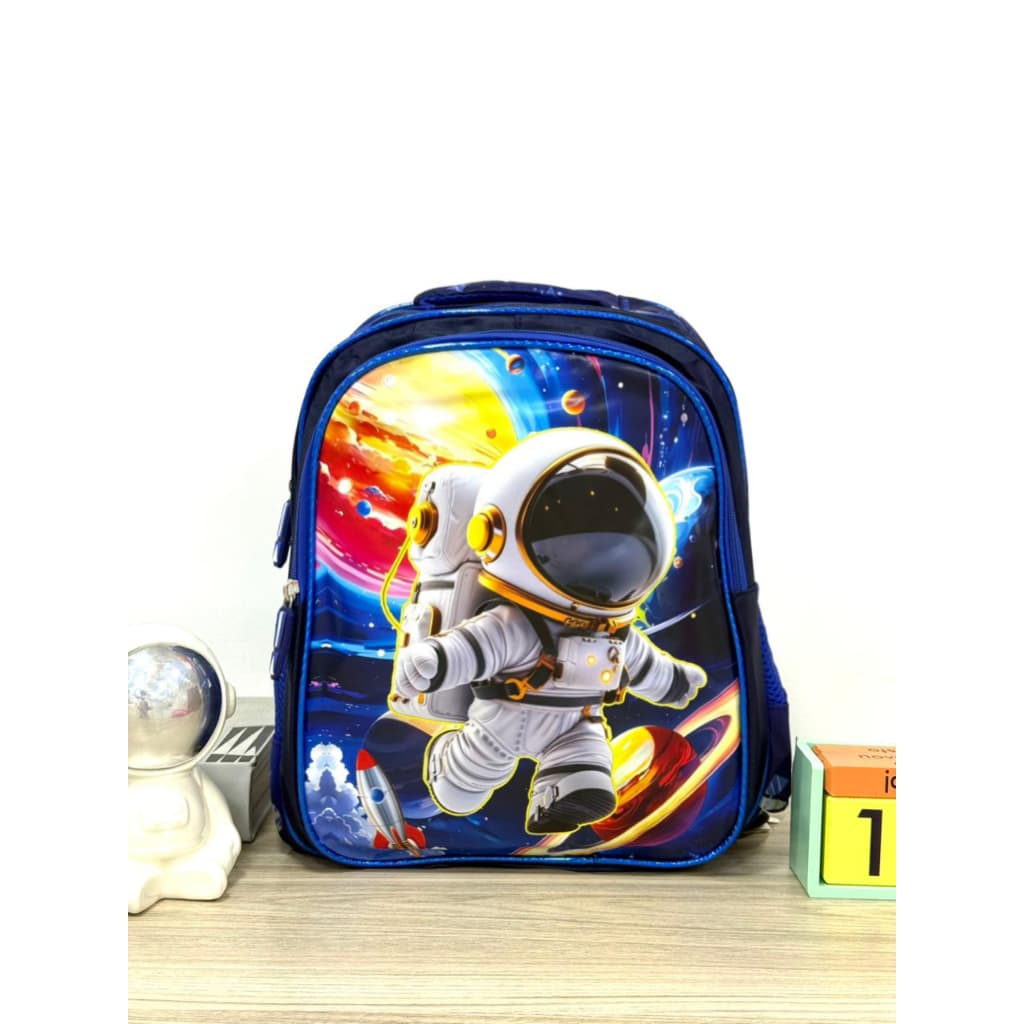 Mochila Escolar Estampado Liso Infantil Bolsa Menino Médio Para 3 a 6 anos