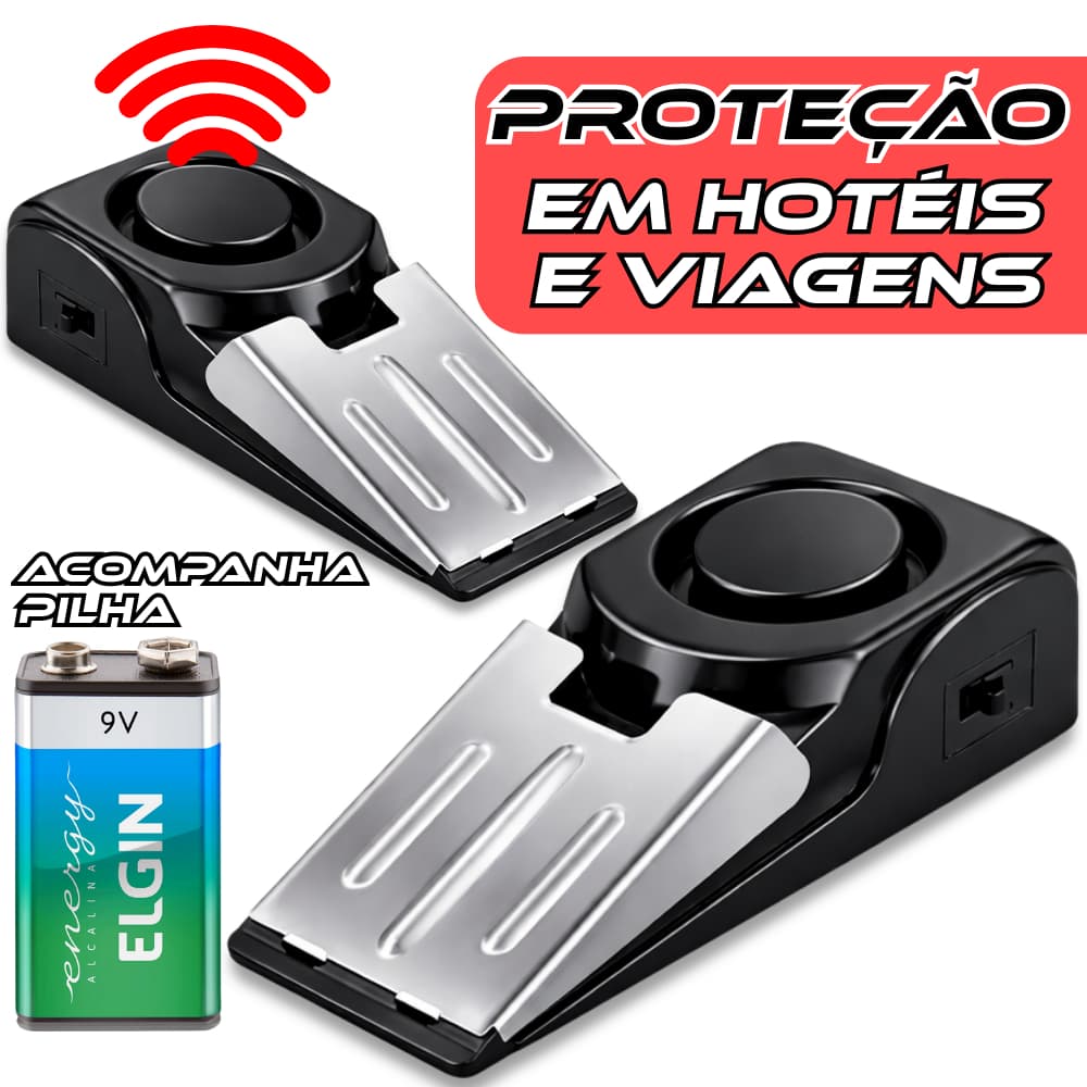 Alarme de Porta Portátil – Sensor de Segurança para Viagem, Casa e Hotel