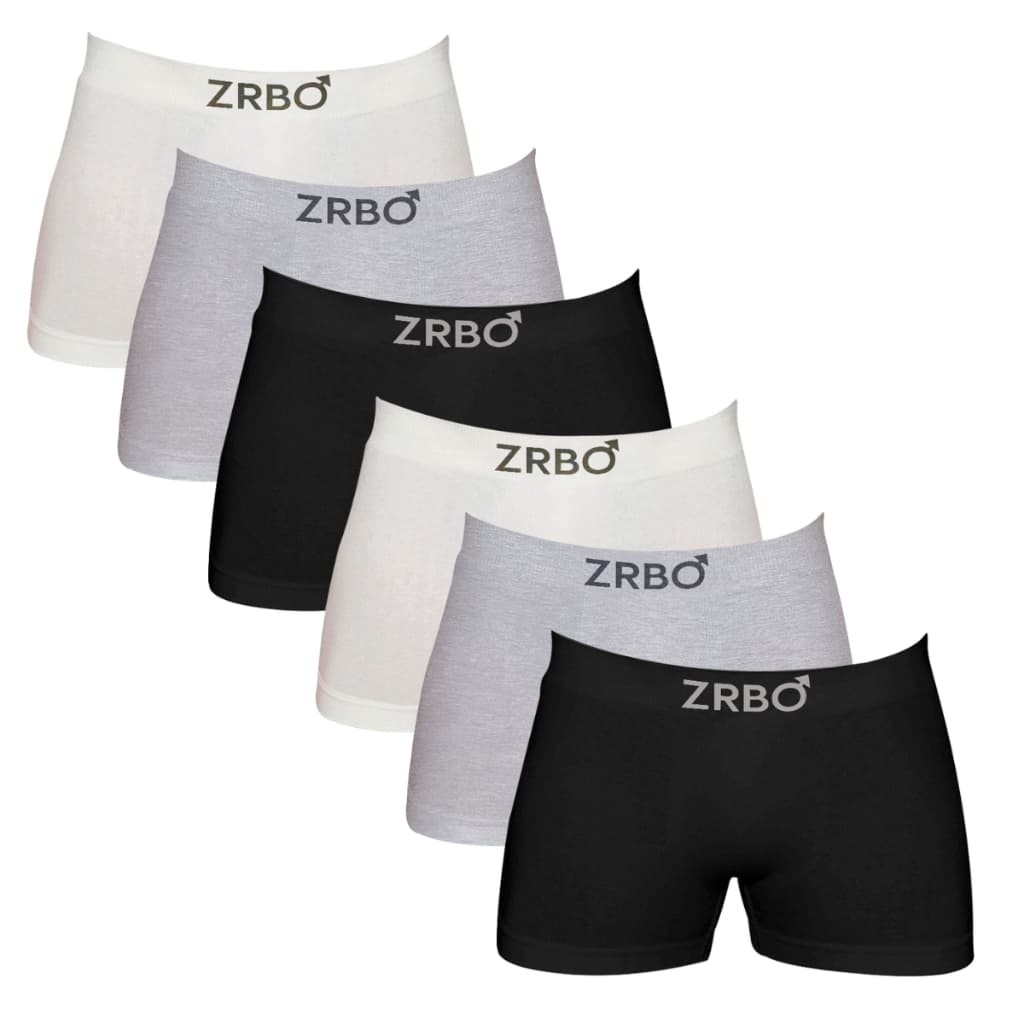 Kit 6 Cueca Boxer Zrbo de Algodão Masculina Várias Cores