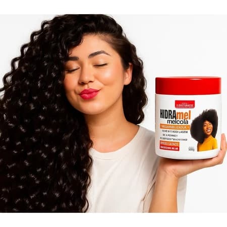 Mel Cola Fixador Hidra Definidor de Cabelos Gelatina Cabelos Cacheados Ondulados Crespo Fixação 500G