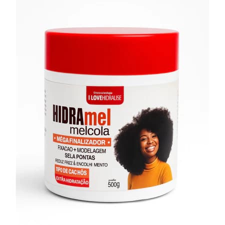 Mel Cola Definidor Fixador Hidra de Cabelos Gelatina Cabelos Cacheados Ondulados Crespo Fixação 500G