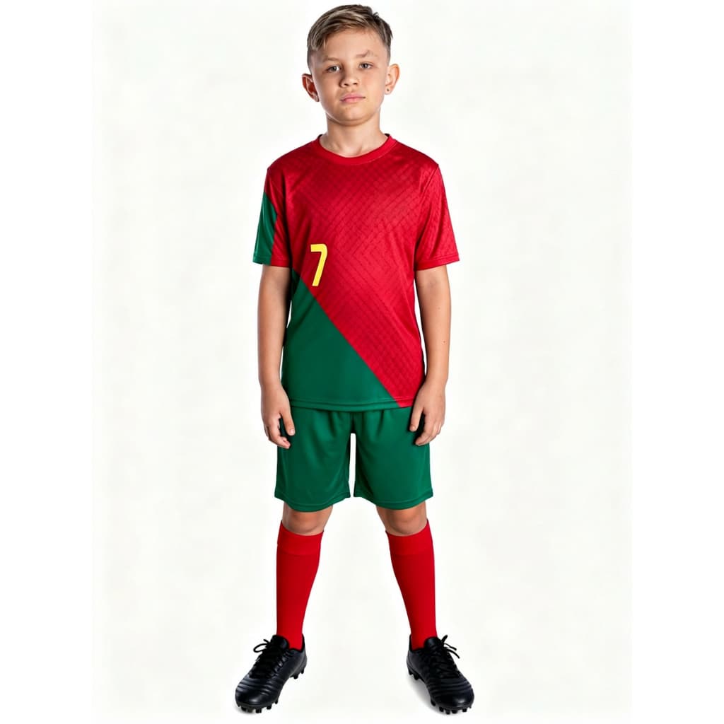 ENVIO EM 24HRS - Kit Conjunto Infantil Juvenil Seleção P0RTUGAL - ENVIO IMEDIATO!!!