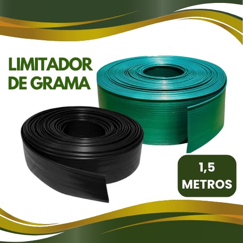 Limitador De Grama Separador Jardim Com Borda - 1,5 Metros