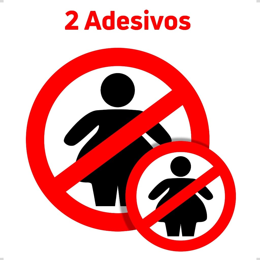 2 Adesivos proibido gorda adesivo engraçado moto e carro