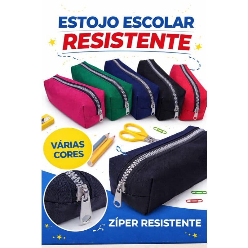 Estojo Escolar universitário organizador grande lápis caneta várias cores - ENVIO IMEDIATO