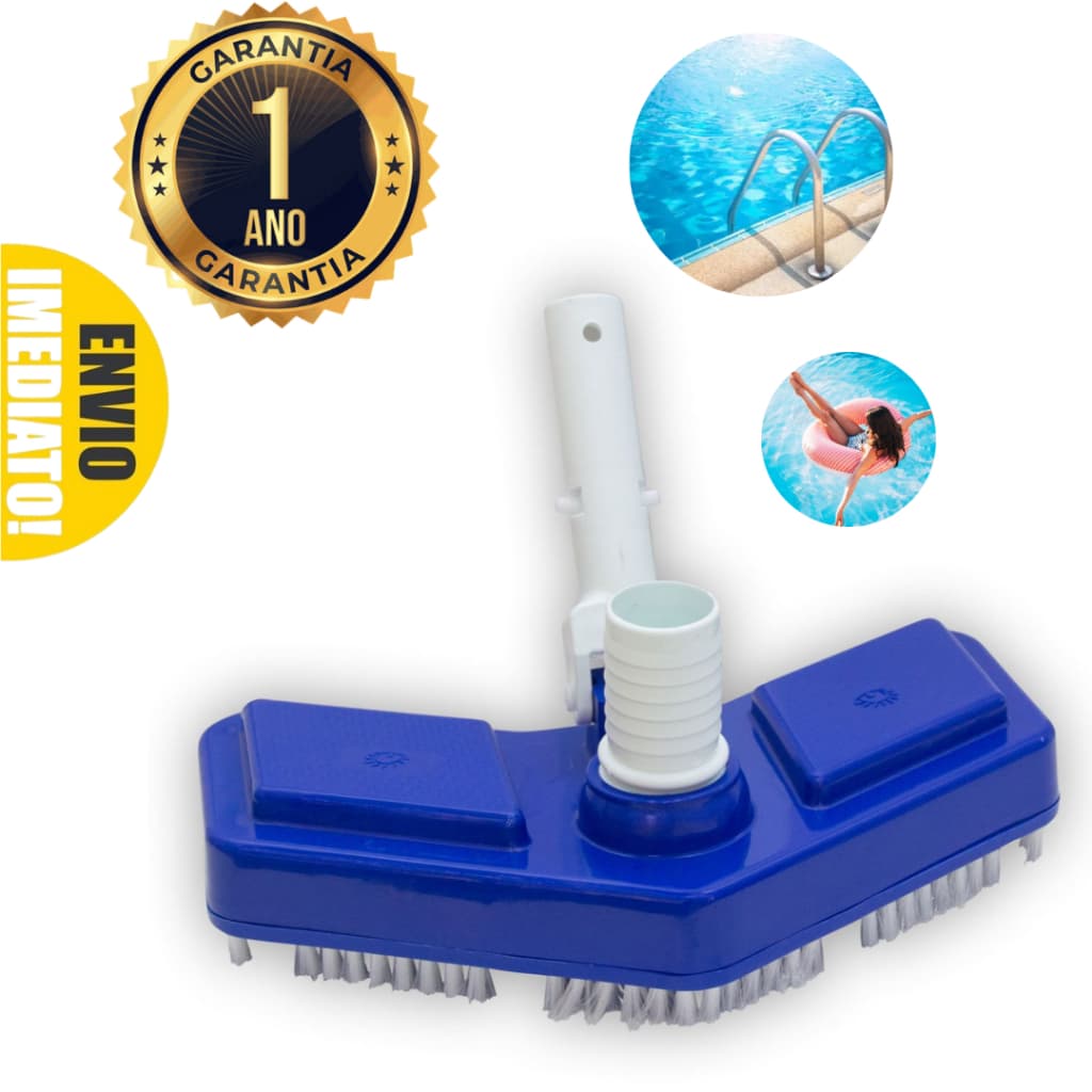 Aspirador Asa Delta Com cedas em nylon Para Limpeza Piscina Limpa Fibra Alvenaria Vinil