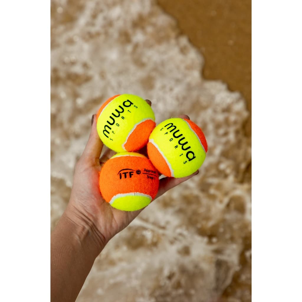 Bolas de Beach Tennis Muwa Sports | Kit 3 bolinhas | ITF Stage 2