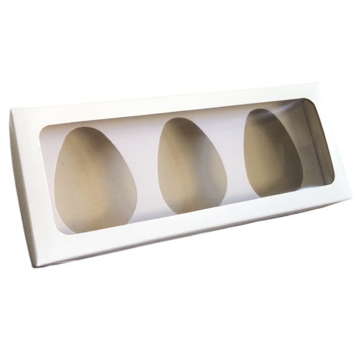 20 Caixas Trio Ovo De Colher 100g C/ Visor Pascoa -21x11x5cm - CX0048