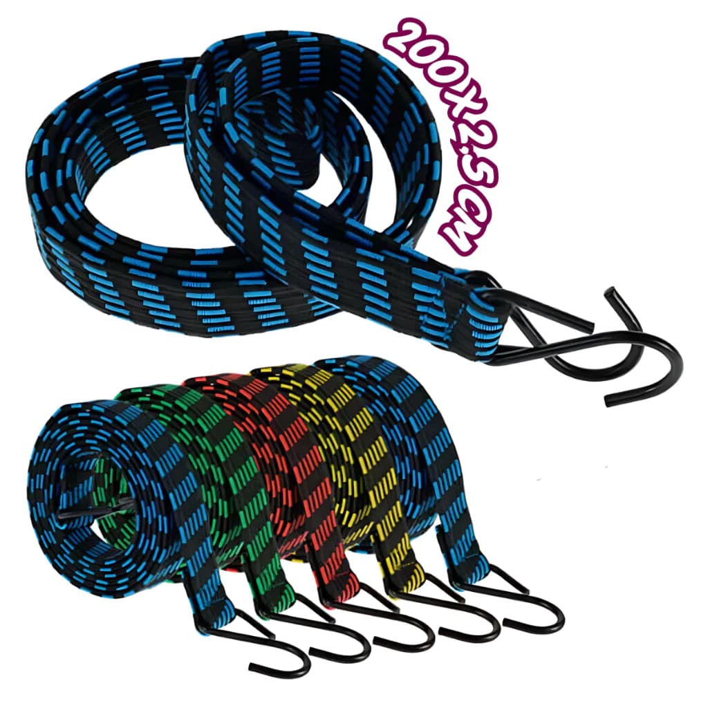 Corda Elástica Extensor para Amarração com Gancho 2,4cm x 2m  Bomvink