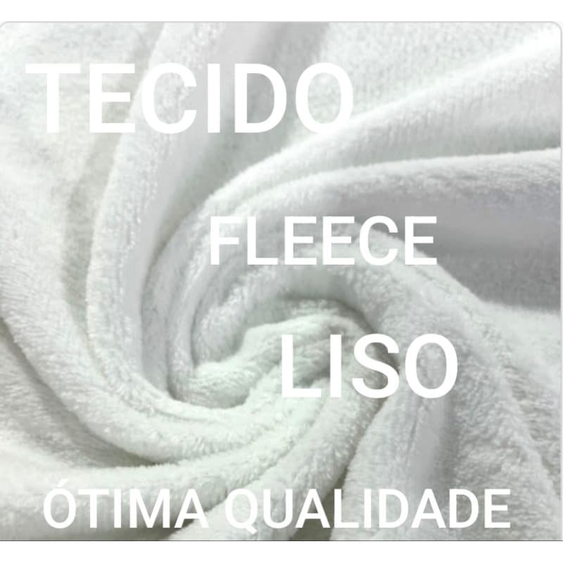 TECIDO FLEECE LISO - MANTA FLEECE - 100% POLIÉSTER - 1m x 1,60m