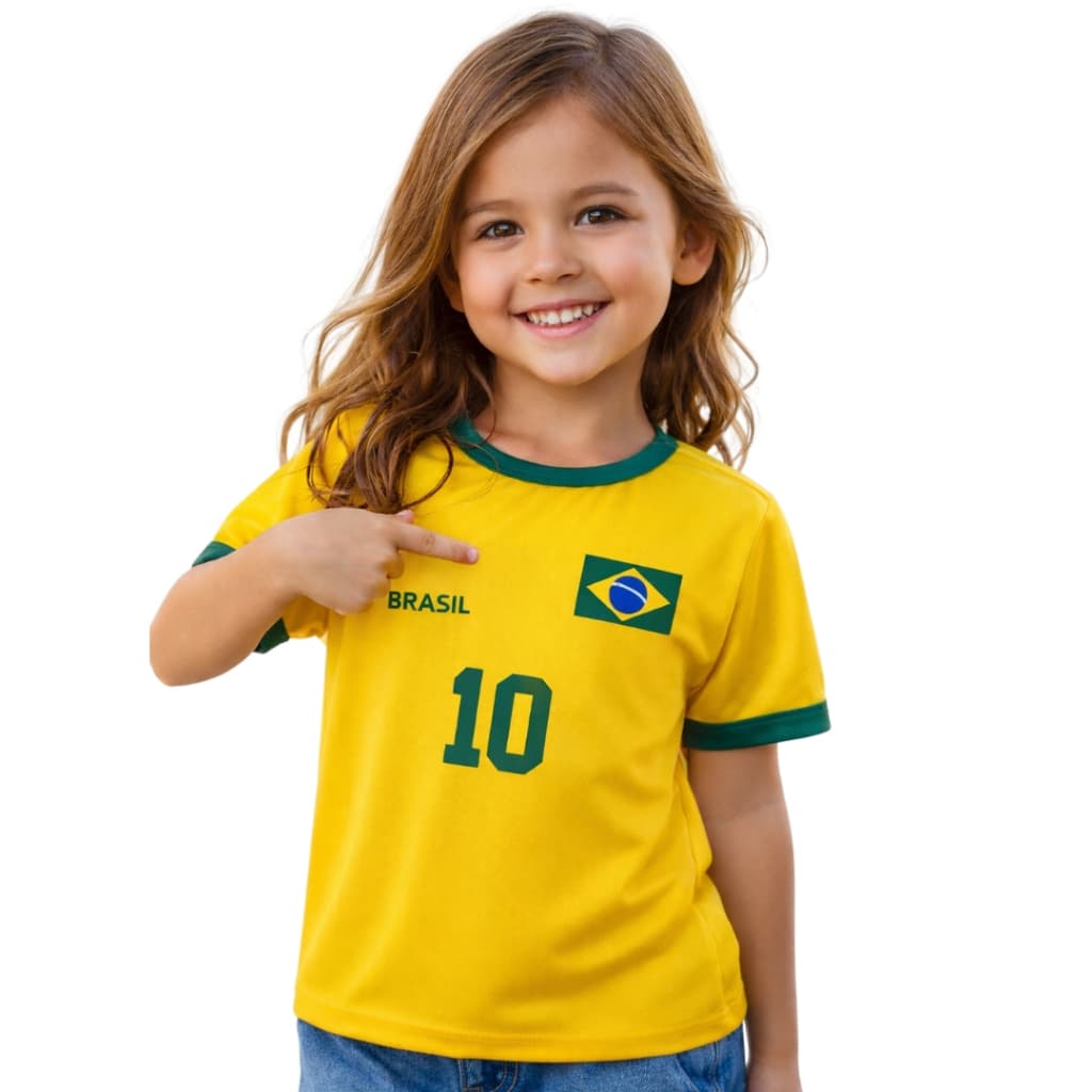 Camiseta do Brasil Feminina Infantil