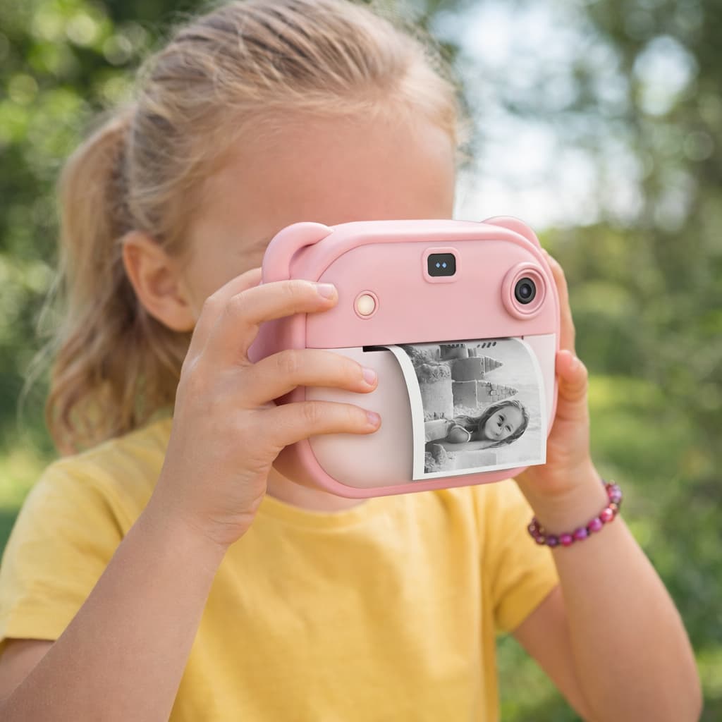 Câmera Fotográfica Infantil Ursinho com Impressão na Hora