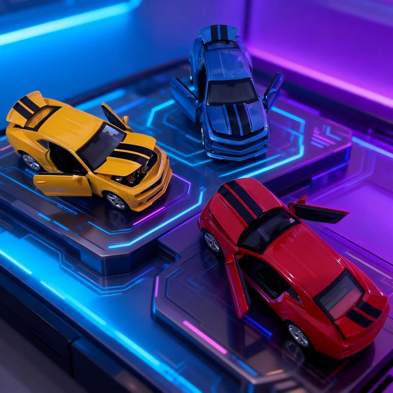 Carrinho Miniatura 1:32 Metal Estilo Camaro Abre Portas e Capô Modelo Colecionável 13cm