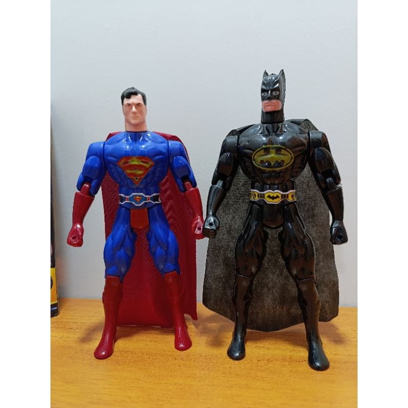Kit - 2 Bonecos Super Heroi - Super Homem + Batman - Super Heroi - 30 cm