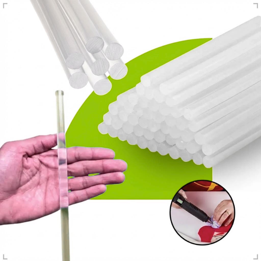 Bastão de Cola Quente 1 Kg Fino 7mm Grosso 11mm Refil Para Pistola Aplicadora