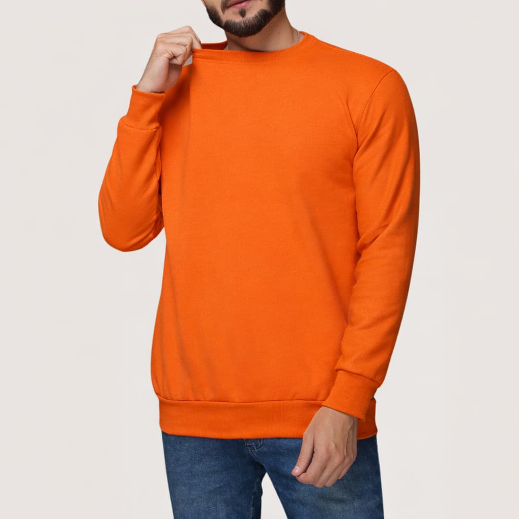 Blusa Moletom Unissex Lisa Gola Careca Básica Premium Gola Redonda Inverno Confortável Do P ao XG