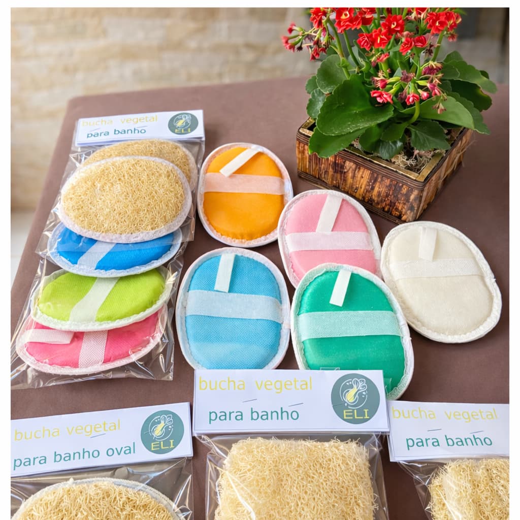 Esponja de banho Oval Bucha Vegetal PREMIUM IMEDIATO – Esfoliante Natural