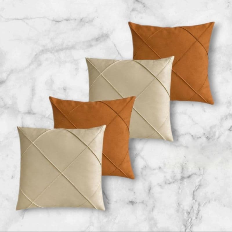 ( 4 )Capas de Almofadas Suede Drapeada 45x45