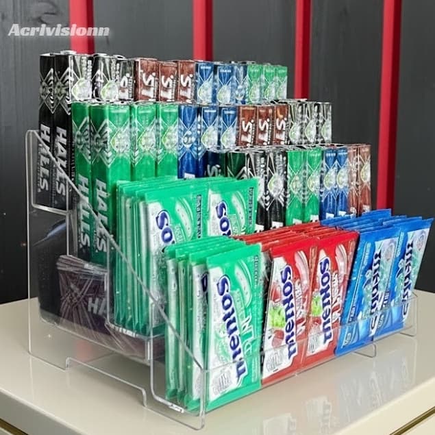 EXPOSITOR DISPLAY ACRILICO ORGANIZADOR PARA ESMALTE E DOCES-DISPLAY BALCÃO TRANSPARENTE