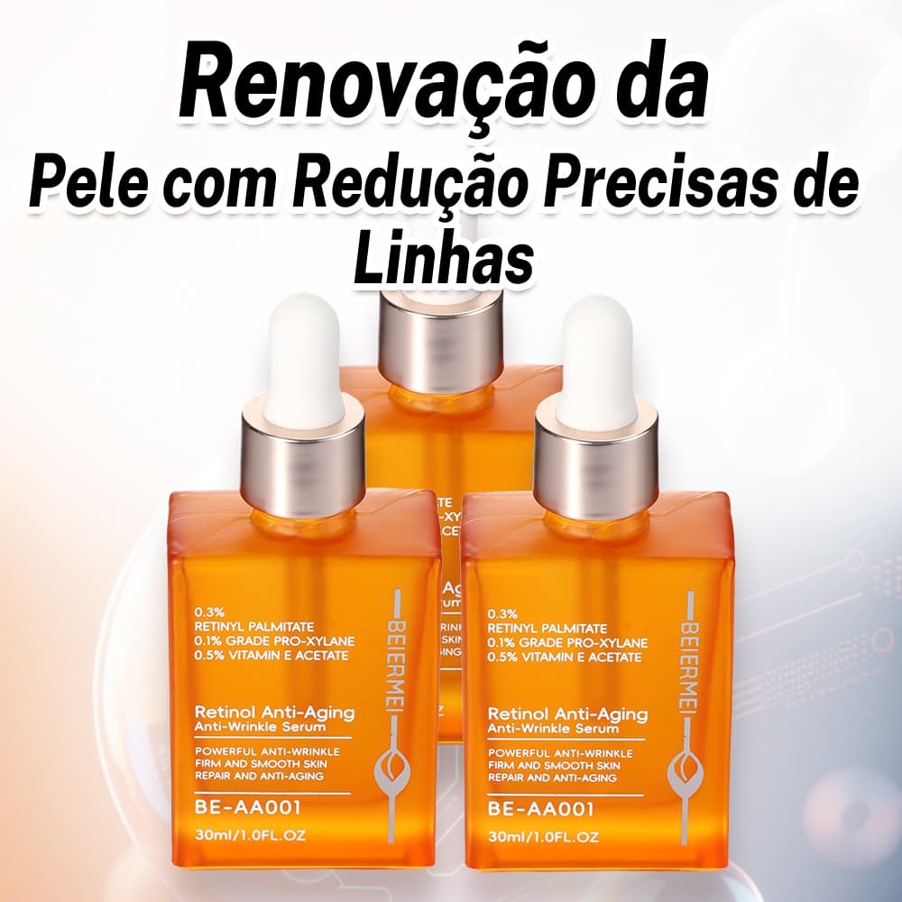 BEIERMEI Sérum Antienvelhecimento e Antirrugas com Retinol 30ml / 1.0 FL.OZ Antirrugas intenso Aperta e suaviza a pele