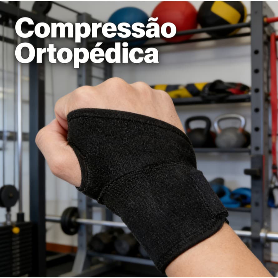 Munhequeira Esportiva Ortopédica | Alta Compressão Anti Dor Absorvente de Suor