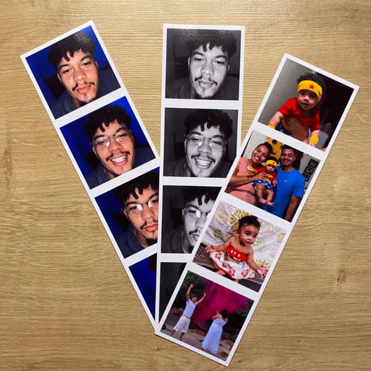 Mini Fotos Em Tirinhas - Presenteie quem você ama - Namorado(a) Mãe - Pai