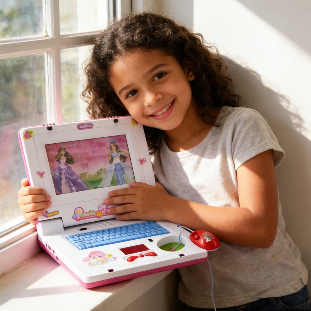 Kit de Laptops Infantis 2 em 1 - Aprendizado Divertido com Tela e Teclado