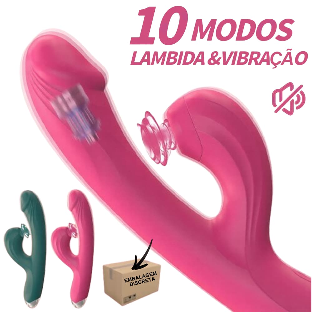 Vibrador Duplo Ponto G com Estimulador Sugador de Clitóris – Multimodos, Recarregável e Silencioso