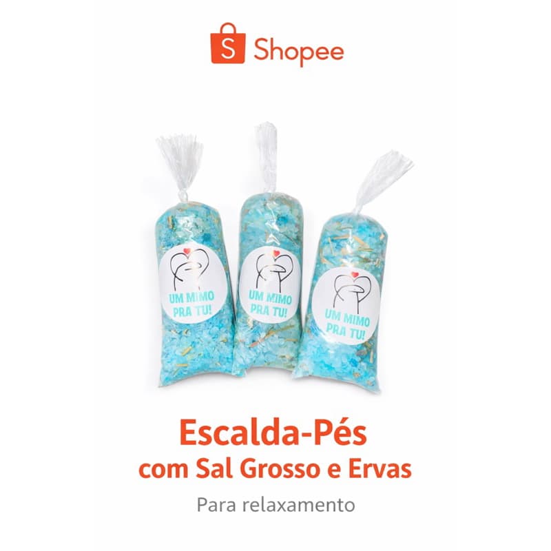 Escalda-Pés com sal grosso, flor de lavanda sálvia e camomila
