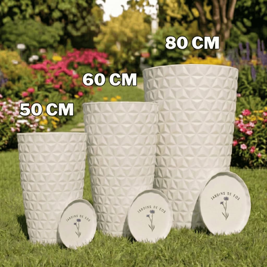 Vaso Polietileno Grande Para Plantas 50, 60 ou 80cm Jardim Sala Resistente Sol Chuva Escolha Tamanho