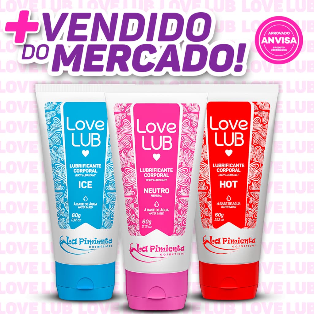 KIT LUBRIFICANTE ÍNTIMO LOVE LUB - O MAIS VENDIDO DO MERCADO - LA PIMIENTA - O ORIGINAL