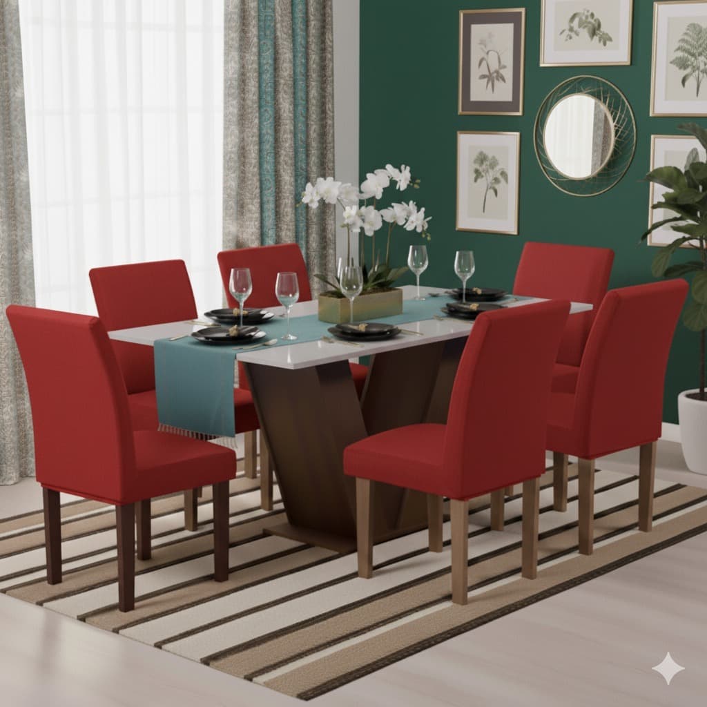 KIT 06 CAPA PARA CADEIRA / JANTAR/ VARIAS CORES