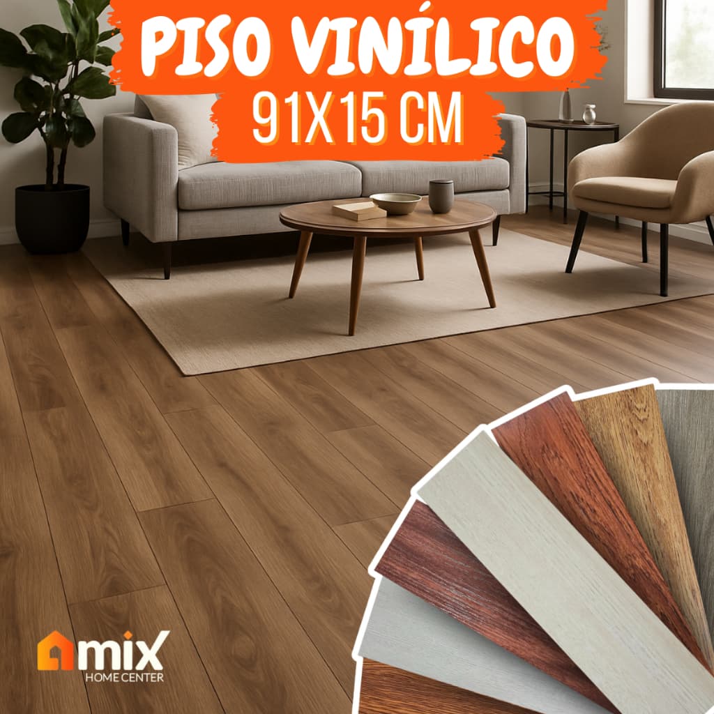 Kit 72 Pisos Adesivo Madeira Vinílico Lavável 91,4x15,2cm Auto Colante 10m²