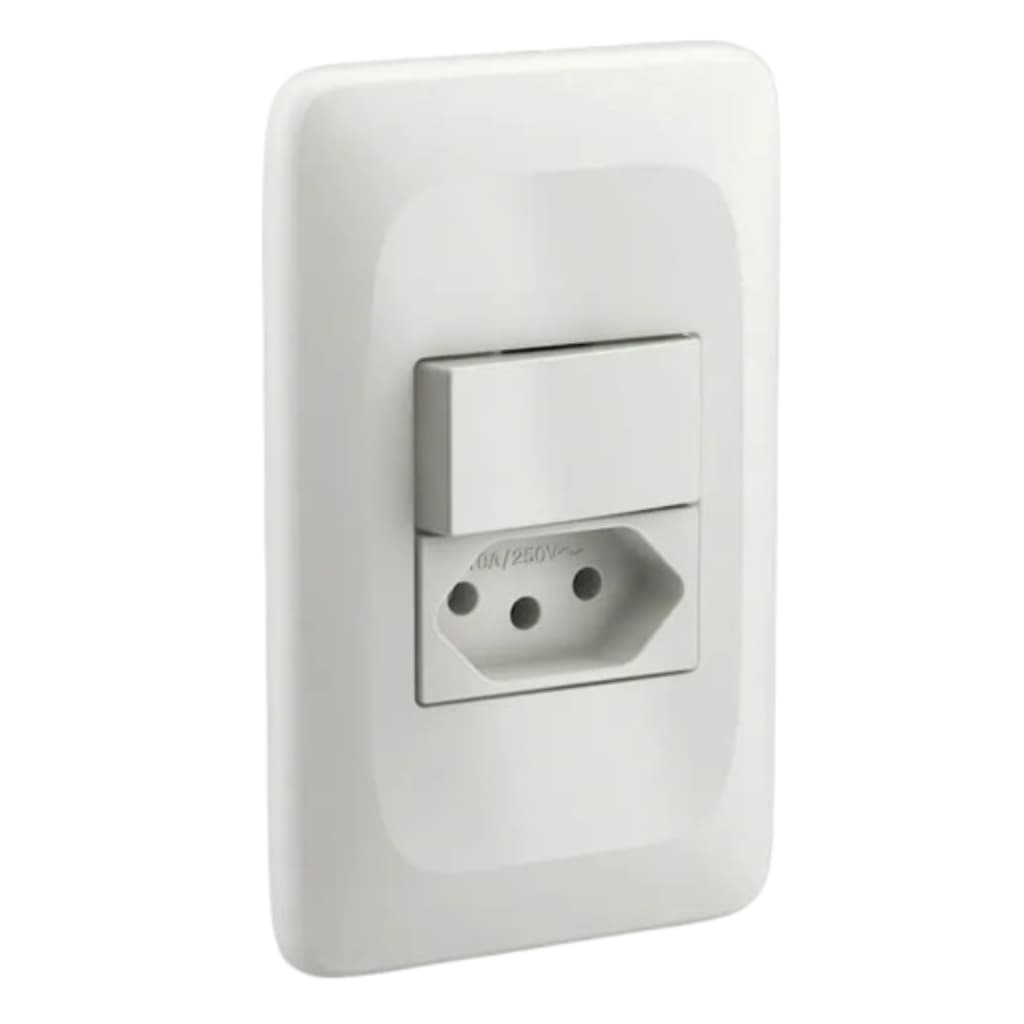 Interruptor Simples + Tomada 20a 250v 4x2 Lorenzetti