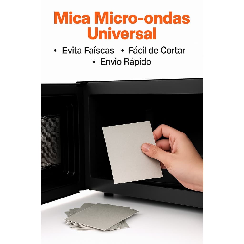Mica Universal para Micro-ondas – Evita Faíscas – Protege Magnetron