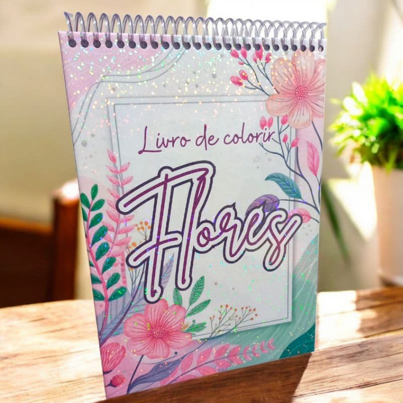 livro pra colorir FLORES 50 DESENHOS