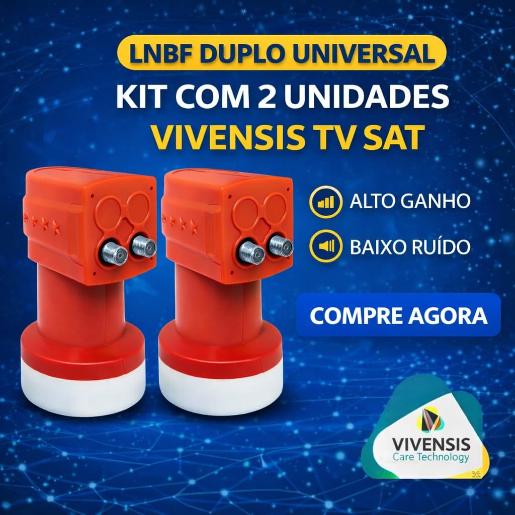 2 LNBF DUPLO KU ALTO GANHO VIVENSIS - KIT