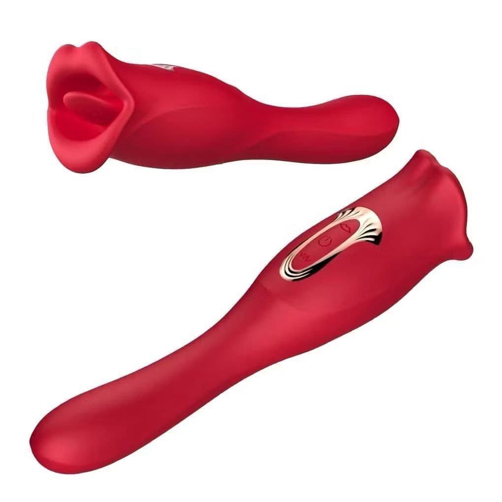 Vibrador de sucção clitoriano estimulador de língua do  em formato de boca em movimento